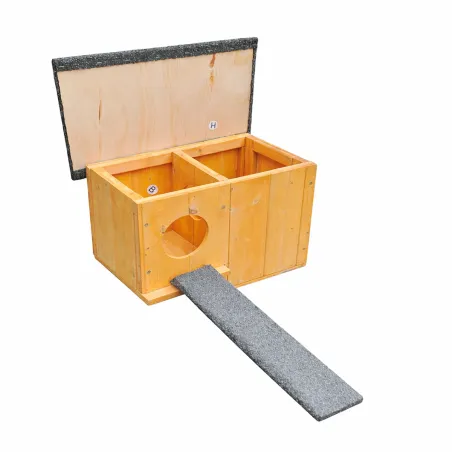 Nichoir chicane en bois 45 x 27 x 33 cm pour canards d’ornement ou sarcelles