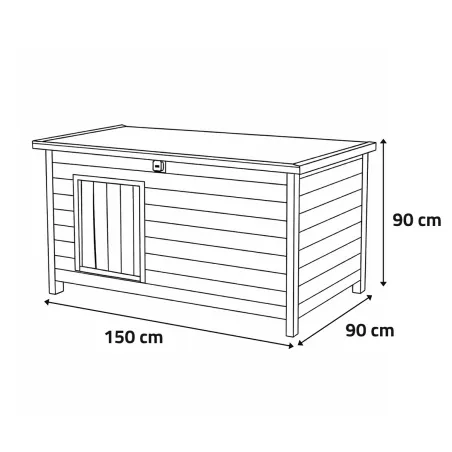 Niche en bois haute isolation 150x90x90cm - Épicéa 3 couches