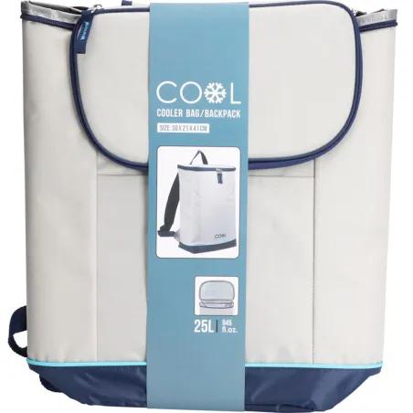 Sac à dos isotherme gris 25L - Polyester résistant et confort ergonomique