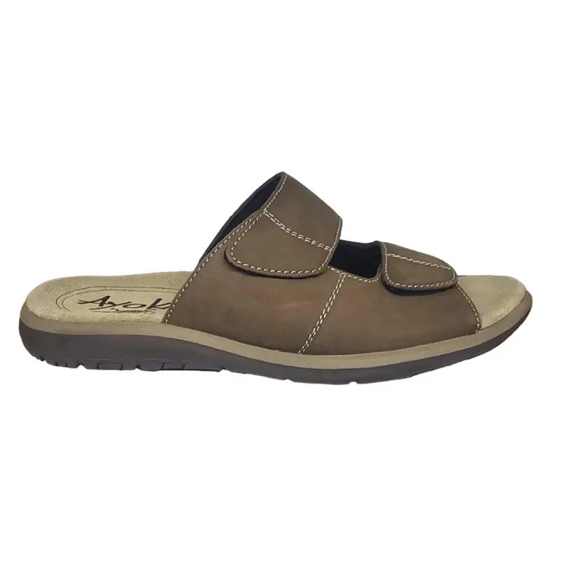 Sandales Debi en Cuir Marron pour Homme - AYOKA