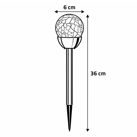 5 Lampes solaire avec boule en verre