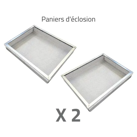 Kit couveuse évolutive 2 tiroirs poule + 2 paniers d'éclosion