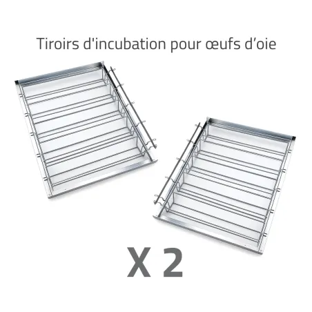 Kit couveuse évolutive 1 tiroir poule + 2 tiroirs oie + 1 panier