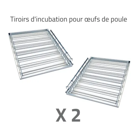 Kit couveuse évolutive 2 tiroirs poule + 1 tiroir oie + 1 panier