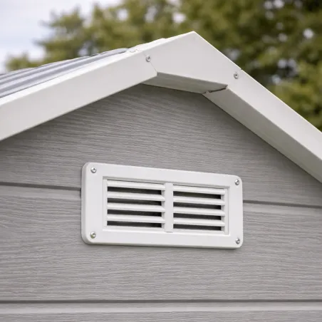 Abri de jardin Lys en plastique 240x287x230,8cm - Résistant et spacieux