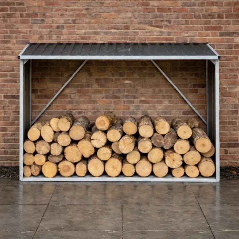 Abri Bûches Métal 2,6 Stères pour Bûches de 50 cm