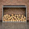 Abri Bûches Métal 2,6 Stères pour Bûches de 50 cm