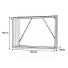 Abri Bûches Métal 2,6 Stères pour Bûches de 50 cm
