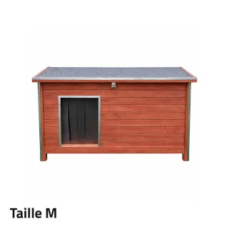 Niche en bois haute isolation 92x68x60cm - Épicéa 3 couches avec toit étanche