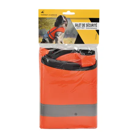 Gilet de sécurité chien Stepland orange fluo en M/L et XL/2XL