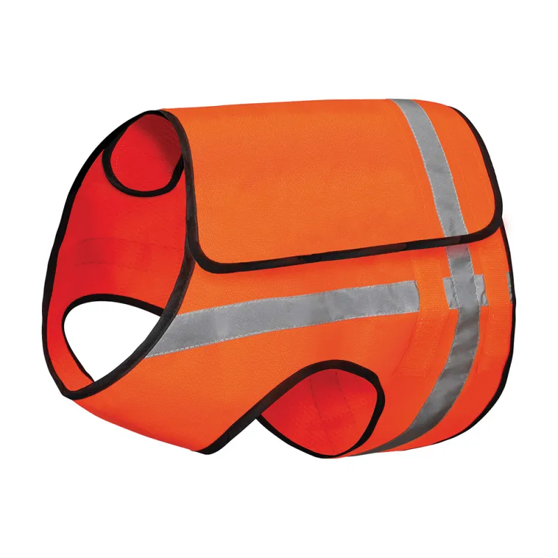Gilet de sécurité chien Stepland orange fluo en M/L et XL/2XL