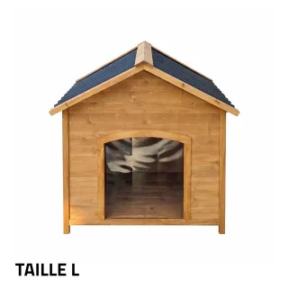 Niche chien en bois chalet taille L 83 x 87 x 101 cm