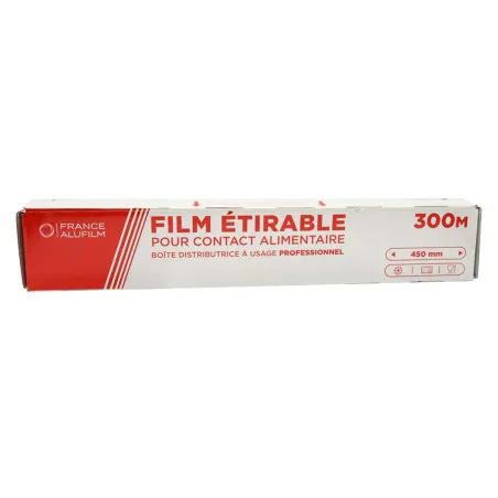 Rouleau de film étirable alimentaire 300 m x 30 cm