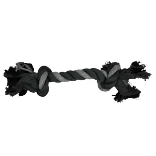 Jouet nœud en coton pour chien - Accessoire mordillage naturel