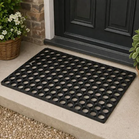 Paillasson caoutchouc 60x40x1,2cm antidérapant entrée