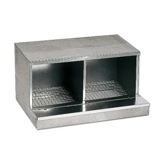 Nid pondoir en tôle galvanisée 2 cases 