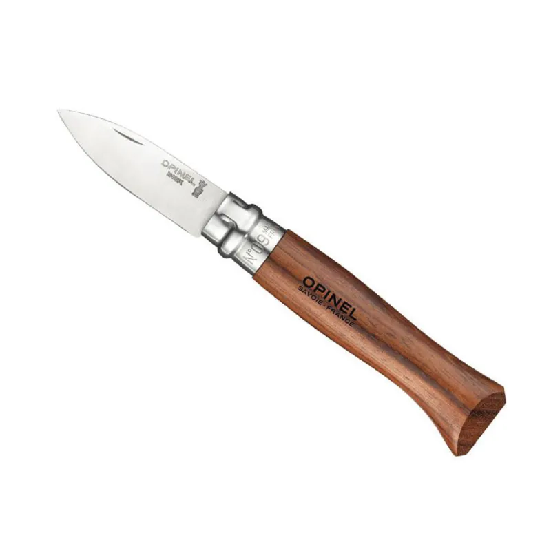 Couteau Opinel à huitre creuses et plates manche bois padouk