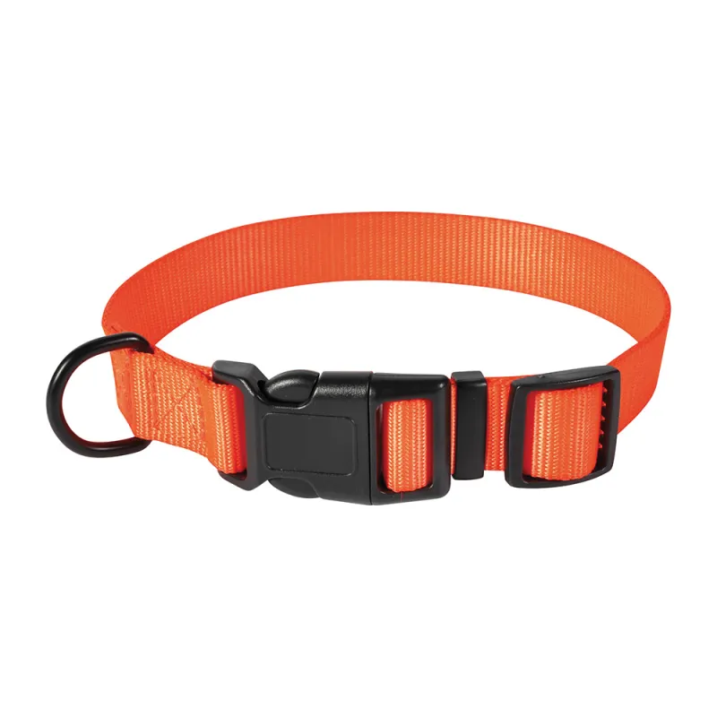 Collier polyester réglable orange S/M ou L/XL – Stepland