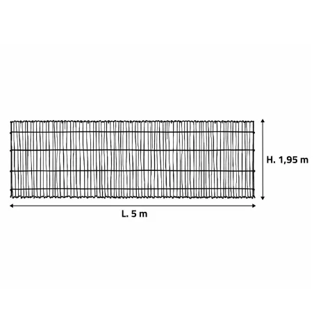 Canisse bambou fendu - Largeur 5 m sur hauteur 1,95 m occultation naturelle
