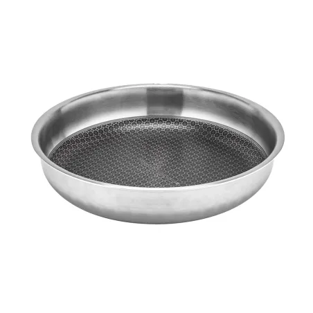 Poêle acier inoxydable nid d'abeille 24 cm