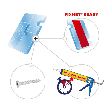 Fixation de protection filet FIXNET 30 x 35 mm