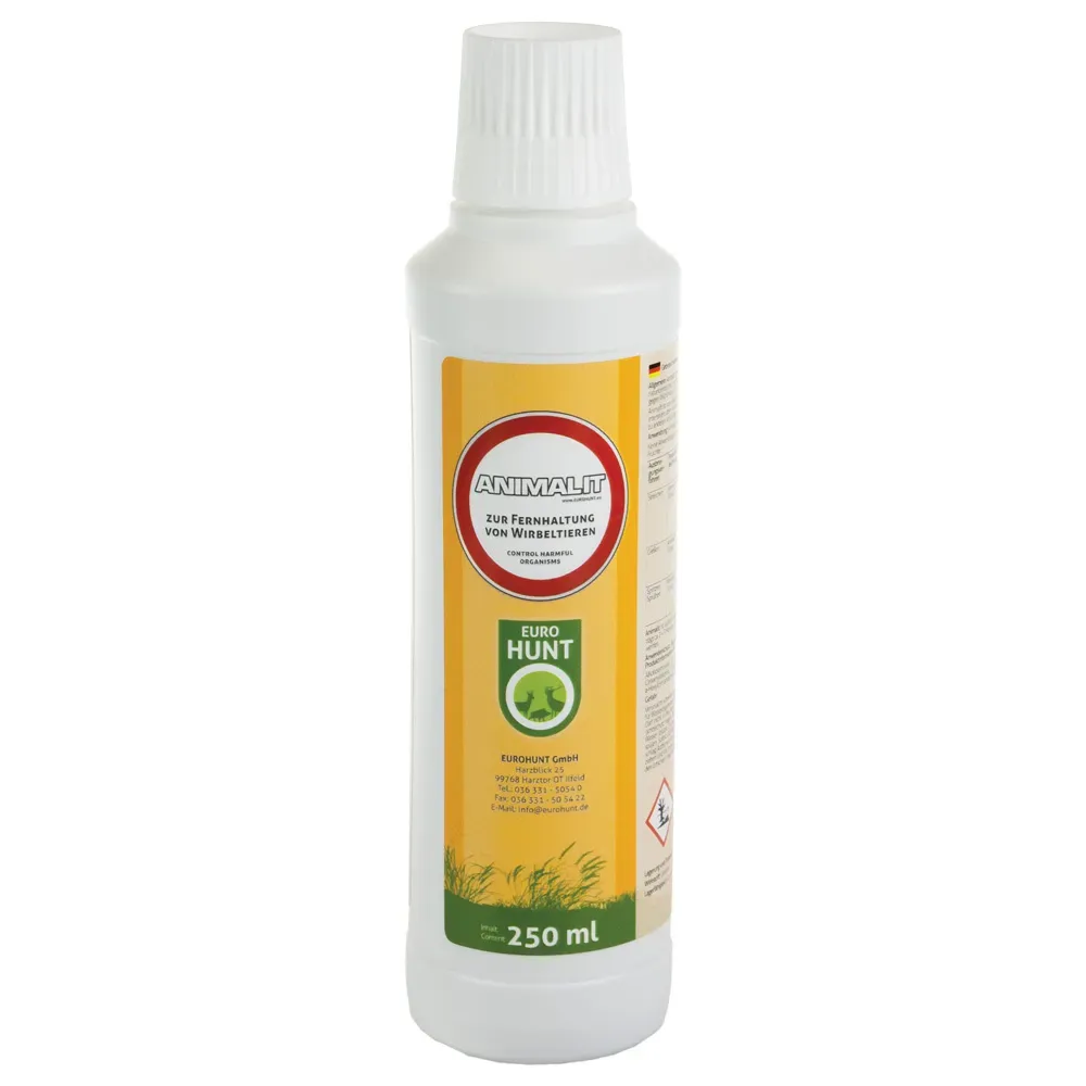 Répulsif multi-animaux Animalit Eurohunt en bouteille de 1 litre
