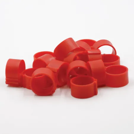 Bagues à clip éco Ø18mm par 50 pièces Rouge