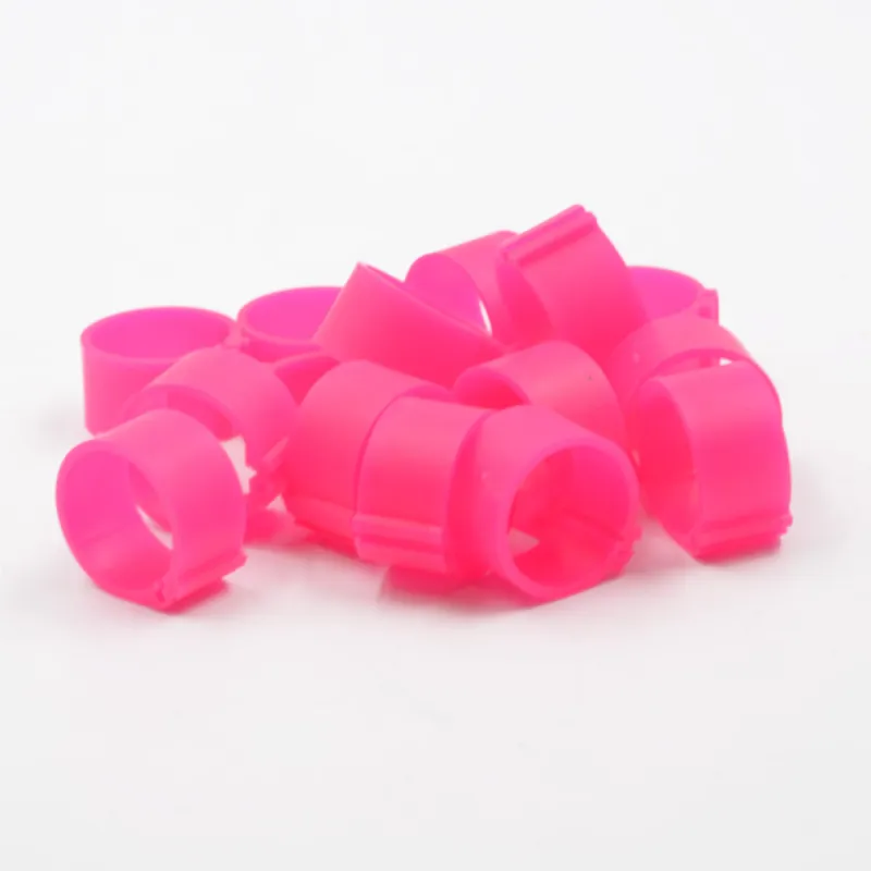 Bagues à clip éco Ø20mm par 50 pièces Rose Fluo
