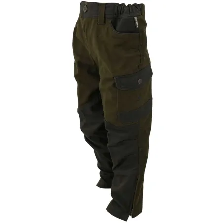 Fuseau chasse tradition enfant polyester coton kaki 