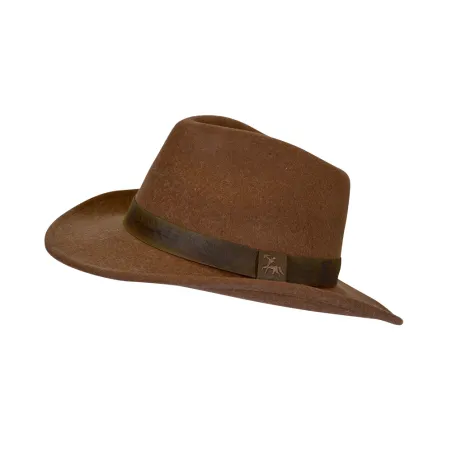 Chapeau Woolchap réglable feutre laine déperlante maron M à XL