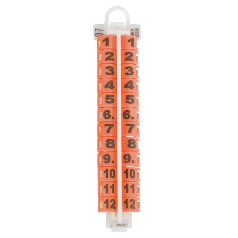Lot de bagues à clip numérotation laser Orange - RING4WINGS