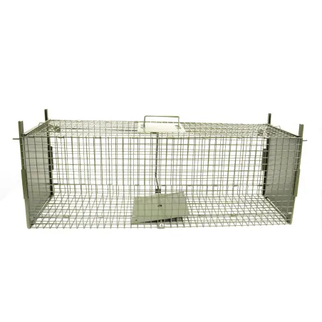 Boîte à fauves pliable 2 entrées maille carrée 160x55x50cm