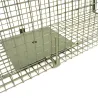Boîte à fauves pliable 2 entrées maille carrée 160x55x50cm