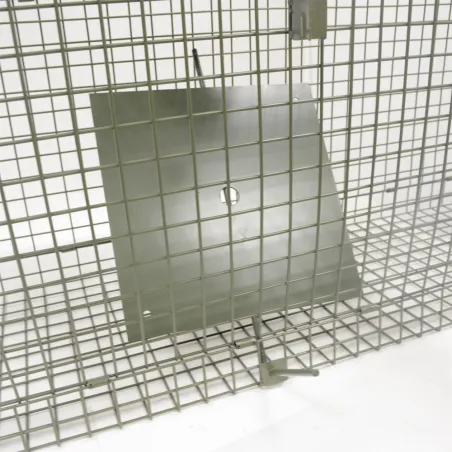 Boîte à fauves pliable 2 entrées maille carrée 160x55x50cm