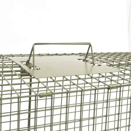 Boîte à fauves pliable 2 entrées maille carrée 160x55x50cm