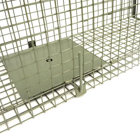 Boîte à fauves pliable 2 entrées maille carrée 160x55x50cm