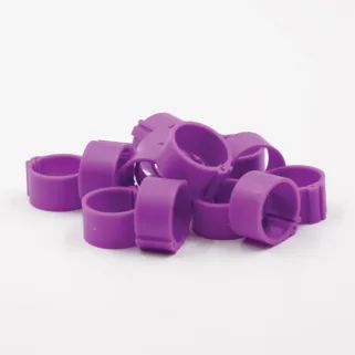Bagues à clip éco Ø16mm par 100 pièces Mauve