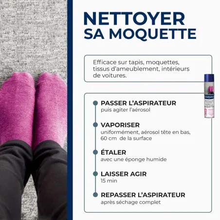 Nettoyant Express Tapis et Moquettes Starwax - Mousse Sèche 600ml