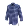 Chemise homme longue manche Tierce en flanelle bleue