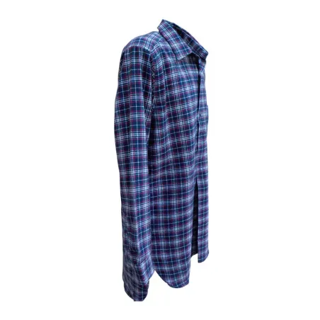 Chemise homme longue manche Tierce en flanelle bleue