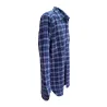 Chemise homme longue manche Tierce en flanelle bleue