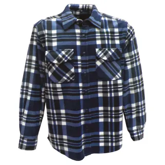 Surchemise polaire Pernis bleu homme - Manches longues 100% polyester