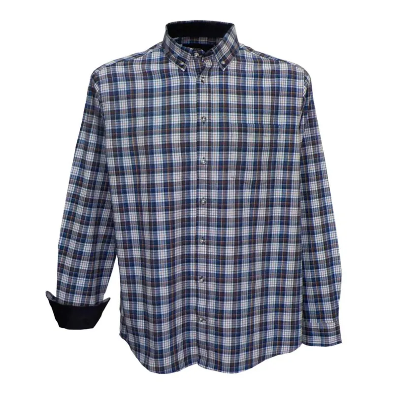 Chemise Homme Aubépine en Flanelle à Carreaux Marron - Manches Longues