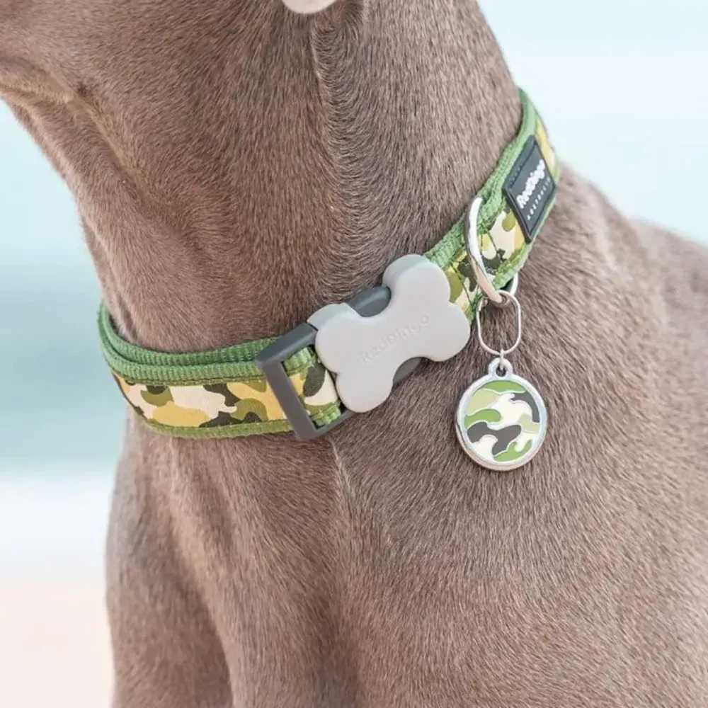Médaille camouflage RedDingo gravable pour le collier du chien