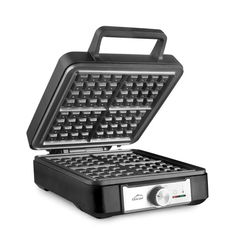 Gaufrier LACOR Gante - 1400W - Gaufres 20x20 cm - Revêtement anti-adhésif