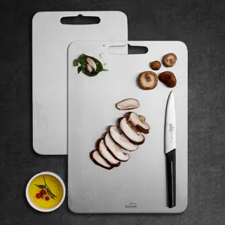 Planche à découper professionnelle en acier inoxydable 36x25cm - LACOR
