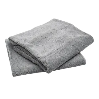 Serviette microfibre motif os 110x60 cm - Grise