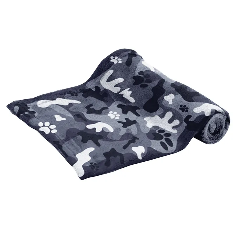 Couverture en fibre polaire grise 100x70 cm - Douceur et chaleur au quotidien