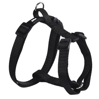 Harnais en Nylon Noir - Ajustable 40-65 cm