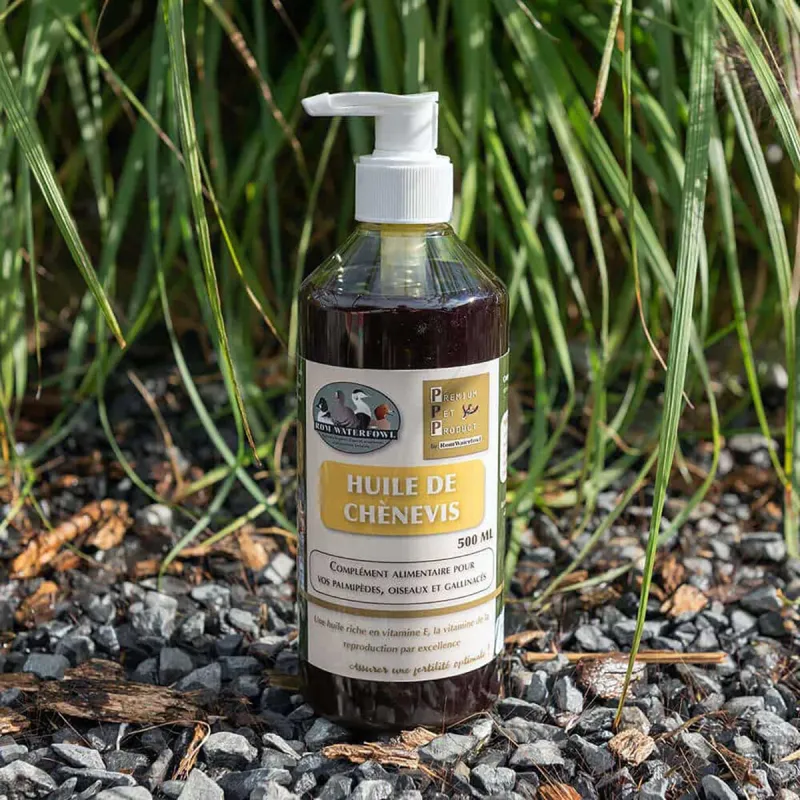 Huile de Chènevis Bio pour Palmipèdes - Stimulation Reproduction 500ml